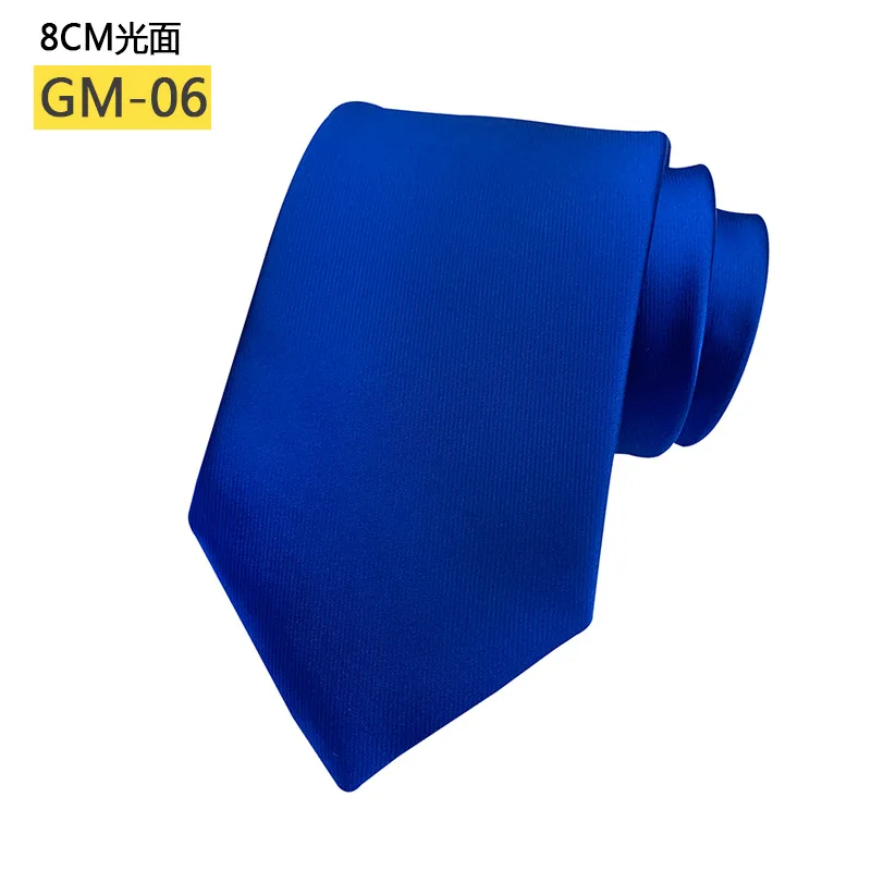 

8cm Solid Neck Ties for Men polyester Woven Necktie Fashion Wedding Business Male Casual gravatas Custom LOGO