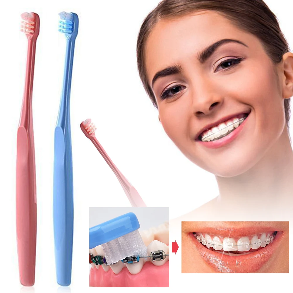 

2021 Orthodontic Toothbrush Soft Bristle Orthodontia Teeth Brush Brace Toothbrush Small Head For Tooth Cleaning