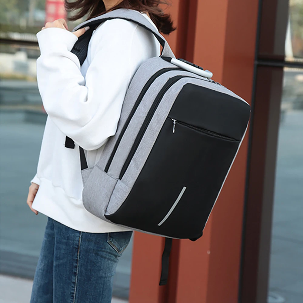 сумка мужская Модные рюкзак зарядка через usb Анти-кражи для путешествий
