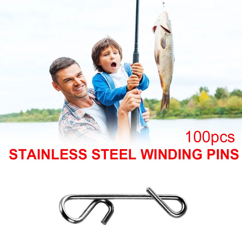 

100pcs Stainless Steel Fishing Connector Fast Clip Lock Snap Swivel Solid Rings Safety Snaps Fishing Hook Tool Snap Size S-XXL
