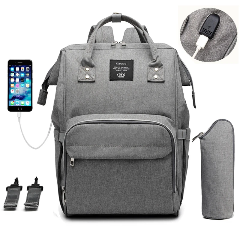 Сумка для детских подгузников сумка мамы сумки коляски большая емкость USB