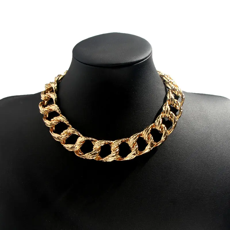 Женское винтажное ожерелье-чокер JUST FEEL массивное металлическое ожерелье