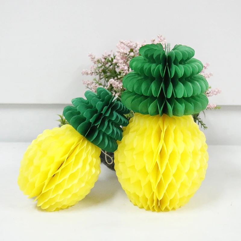 Фотофон с изображением ананаса и сотовых шаров для свадьбы дня рождения