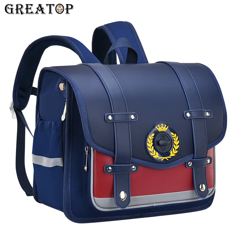 

GREATOP Casual Childrens Backpack Cute Contrast Girls School Bag Large Capacity Nylon Schoolbag for Kids 6-12Y Satchel Mochila