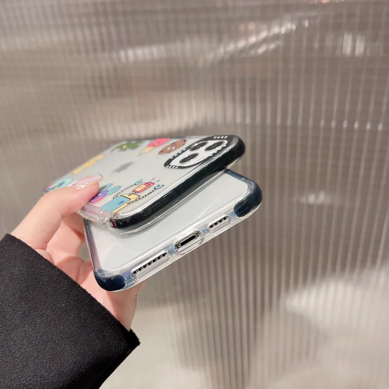 

Transparent Cartoon Soft Phone Case For iPhone 7 8 Plus 2020 SE 8Plus X XR XS Max 11 11Pro Max 12 12Pro Max Pro Mini Case Clear