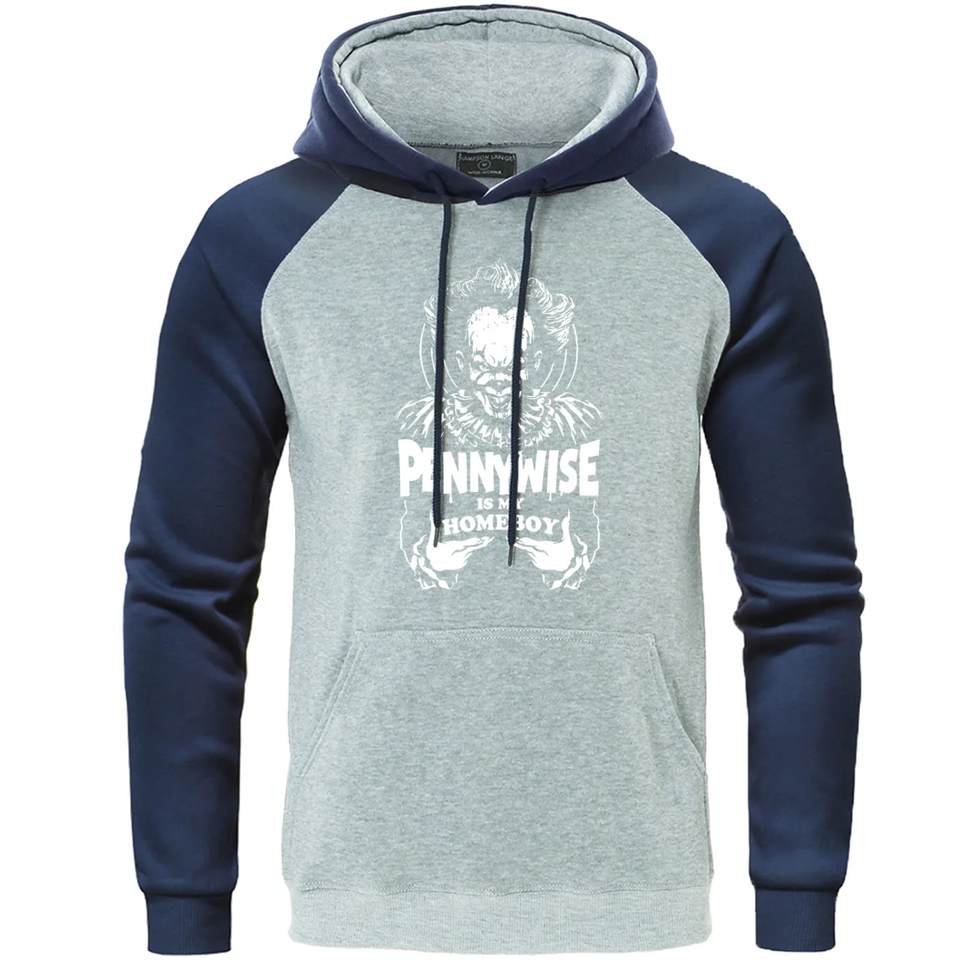 dark blue gray 5 Клоун мой домашний мальчик толстовки зима осень мужские Реглан Толстовка Pennywise It Хэллоуин пуловер Horror уличная мужская Толстовка - Цвет: dark blue gray 5