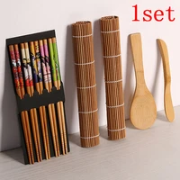 13pcsset diy bamboo sushi maker set sushi curtain rice sushi making kits roll cooking tools chopsticks spoon sushi blade