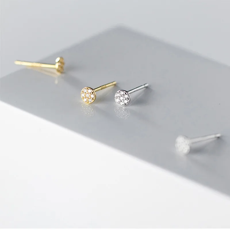 Женские серьги-гвоздики из серебра 925 пробы с фианитами | Украшения и аксессуары