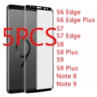 Закаленное стекло для Samsung Note 9, 8, S9, S8 Plus, S7, S6 Edge, 5 шт.