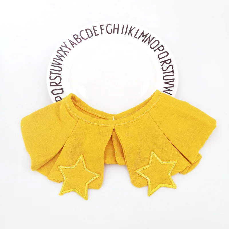 Хлопковый марлевый нагрудник для малышей, декоративные аксессуары, полотенце с вышивкой, искусственный воротник, детская отрыжка, одежда в Корейском стиле