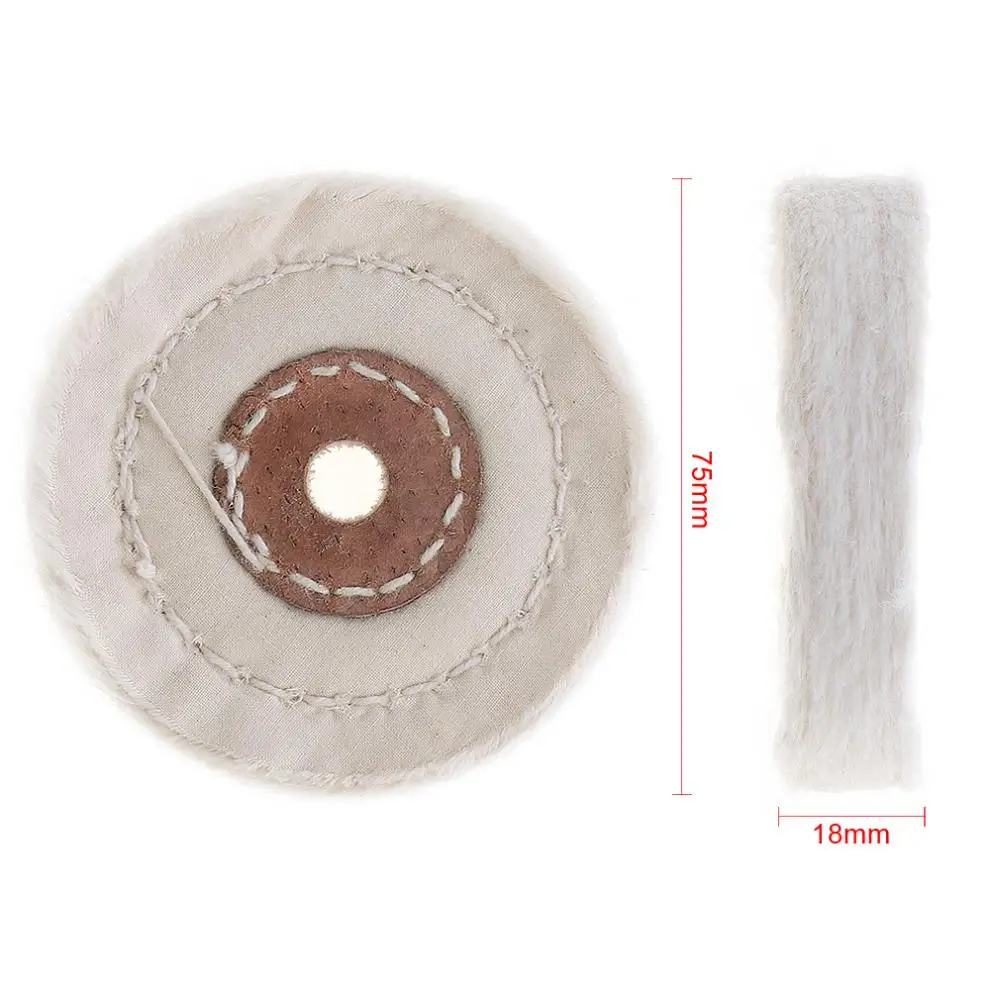 3-дюймовый Т-образный ключ с белой хлопчатобумажной ткани полировочное колесо