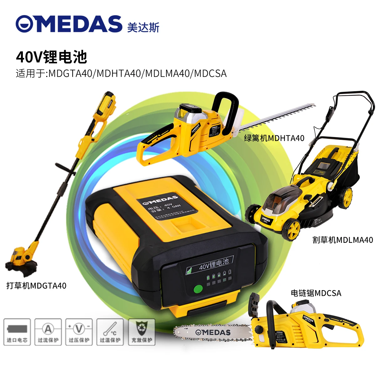 Электрическая цепная пила для косилки литиевый аккумулятор 40 В/20 в устройство