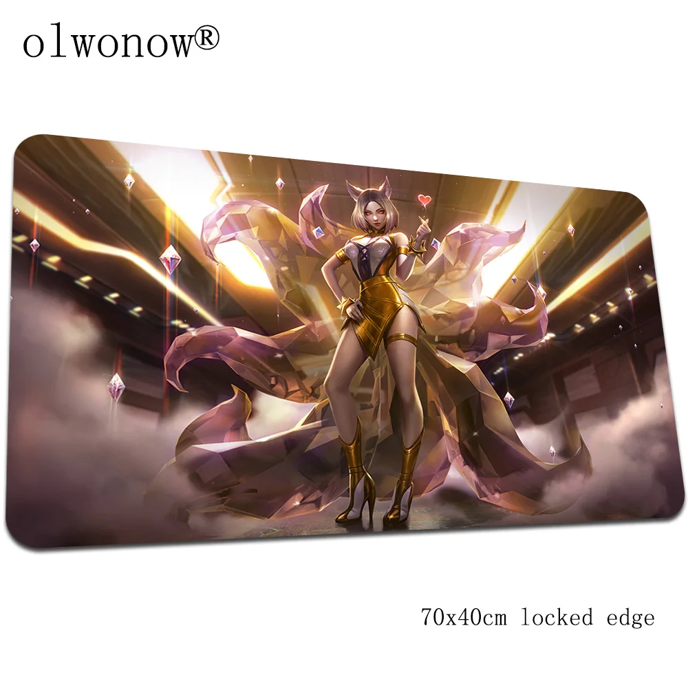 Ahri sexy mousepad 700x400x3mm large gaming mouse pad gamer mat game computer padmouse keyboard cheapest play mats