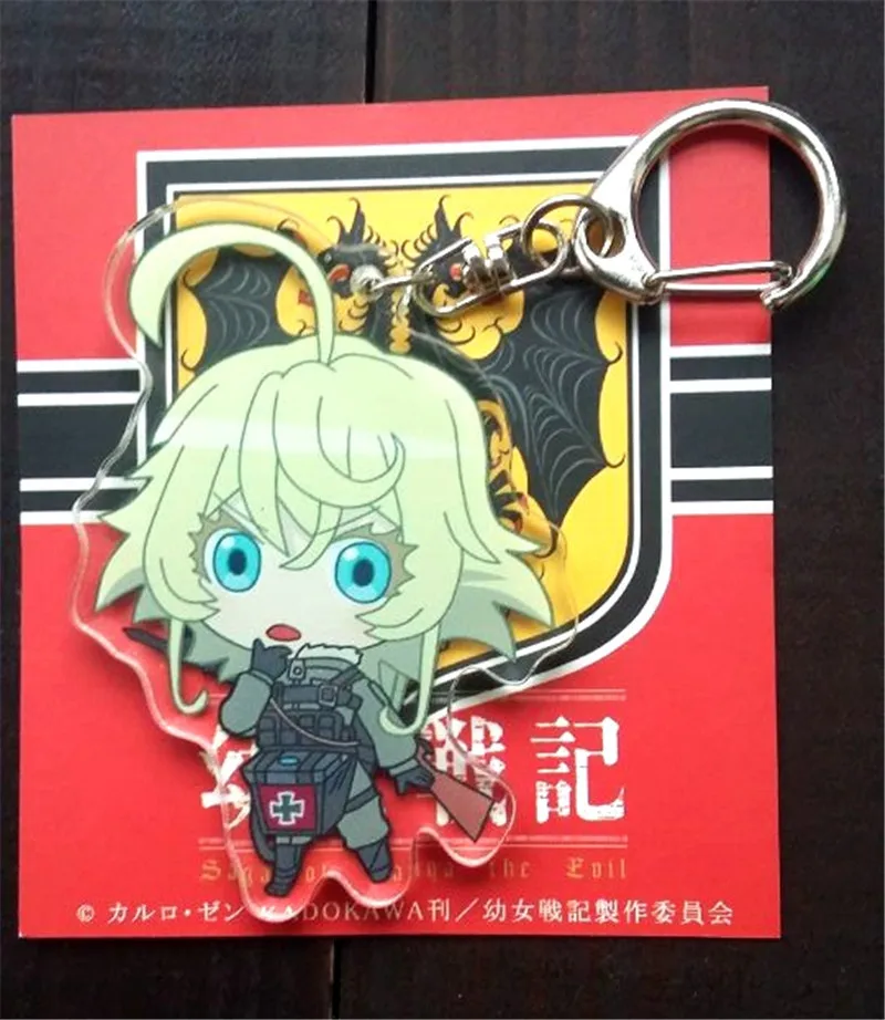 Брелок для ключей с героями аниме персонажами мультфильмов Youjo Senki Tanya von degurecaff