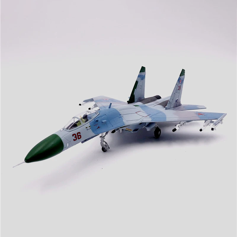 

1987 Russian Air Force 1:100 Scale SU27SK Flanker Fighter Model Toy Static Simulation Product Flanker C Aircraft Airplane Model
