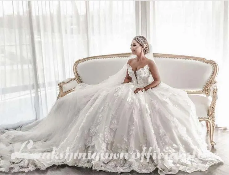 2020 бальное платье с объемными цветами свадебные платья роскошное свадебное