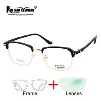 customize prescription eyeglasses brand eyebrow glasses frame fill resin lenses recipe myopia reading progressive spectacles
