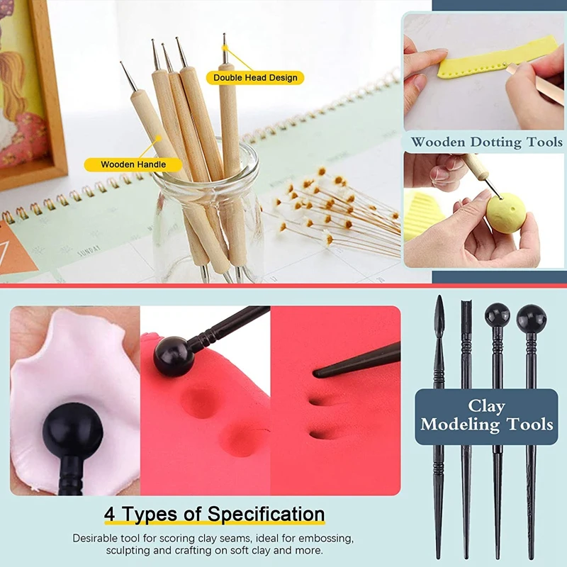 Набор инструментов для полимерной глины керамическая глина моделирования