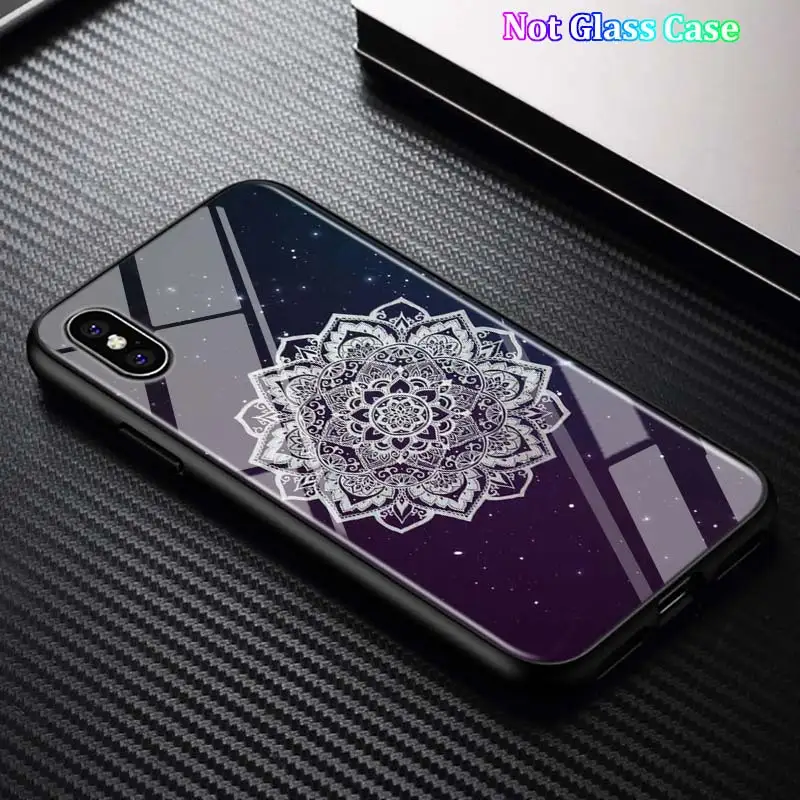 Черный чехол Мандала чакра Йога для iPhone 11 11Pro X XR XS Max для iPhone 8 7 6 6S Plus 5S 5 SE глянцевый чехол для телефона