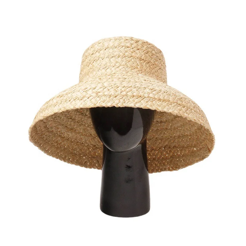 

Lafite Grass Wide Brim Beach Sun Hat French Stylish Summer Ladies Sunhat Sunshine Protection Large Womens Hats