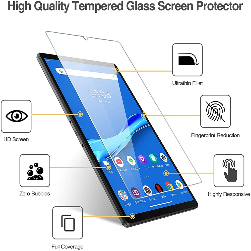 

Tablet Tempered Glass Screen Protector Cover for Lenovo Tab M10 Plus TB-X606F/TB-X606X 10.3 Inch Protective Film
