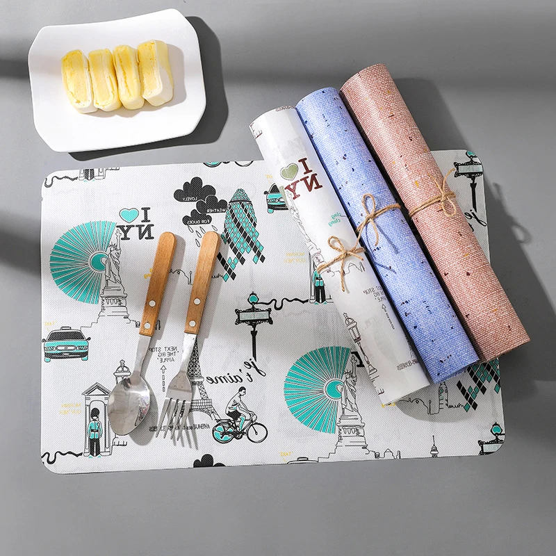 Квадратный двухсторонний коврик для стола с принтом простой стиль столовая