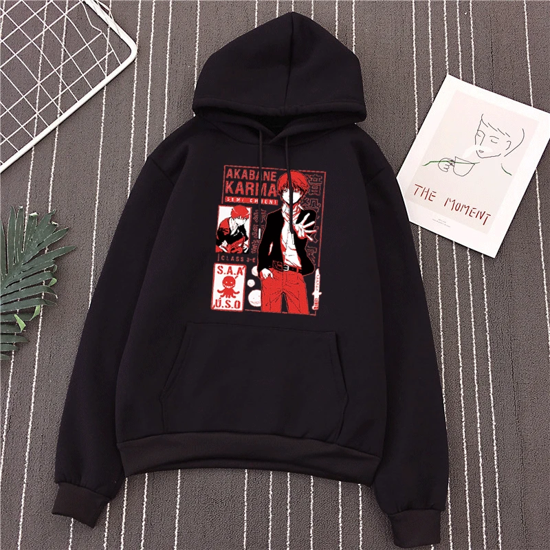 

Autumn Hot Sell Hoodie Women Anime Assassination Classroom Akabane Karuma Graphics Print Sweatshirt Japanese Trend Hoodies New