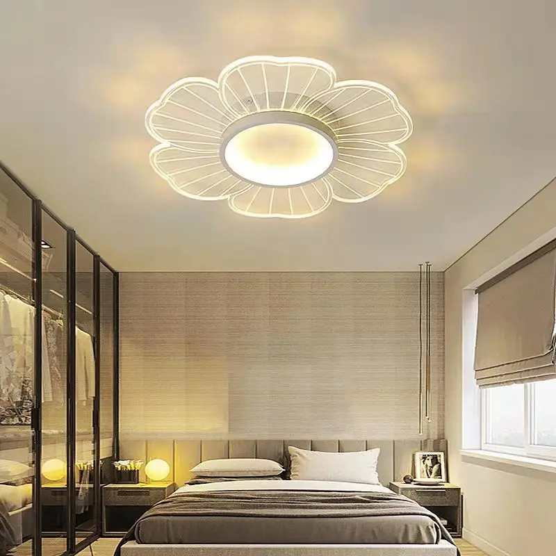 

Ceiling Lamp Bedroom Living Room Study Room Dining Room Ceiling Lamp Modern Fashion Flower Ceiling Light Home