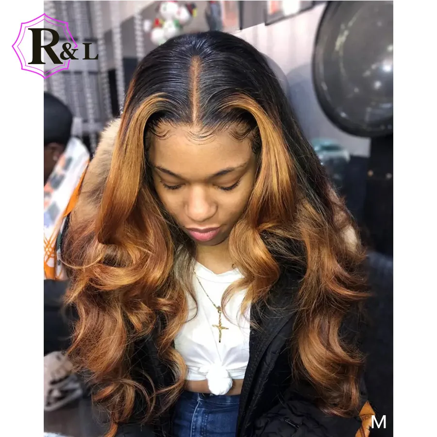 RULINDA 13*6 Омбре цвет кружева передние человеческие волосы парики с детскими