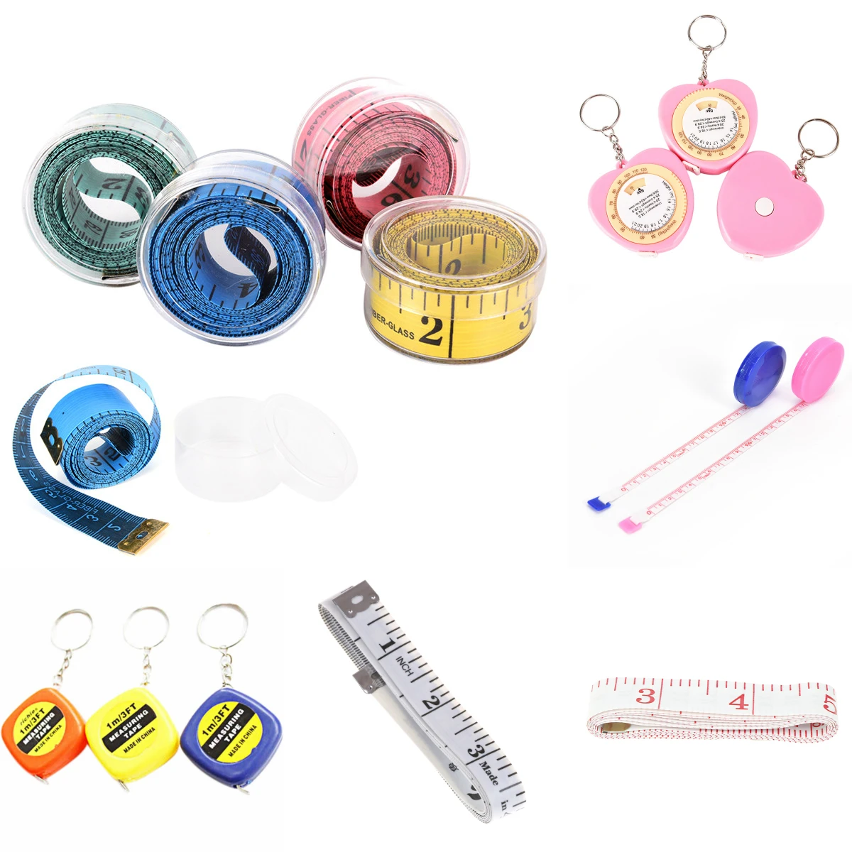 

Body Measuring Ruler Sewing Tailor Tape Measure Soft Flat Sewing Ruler Meter Sewing Measuring Tape Random Color