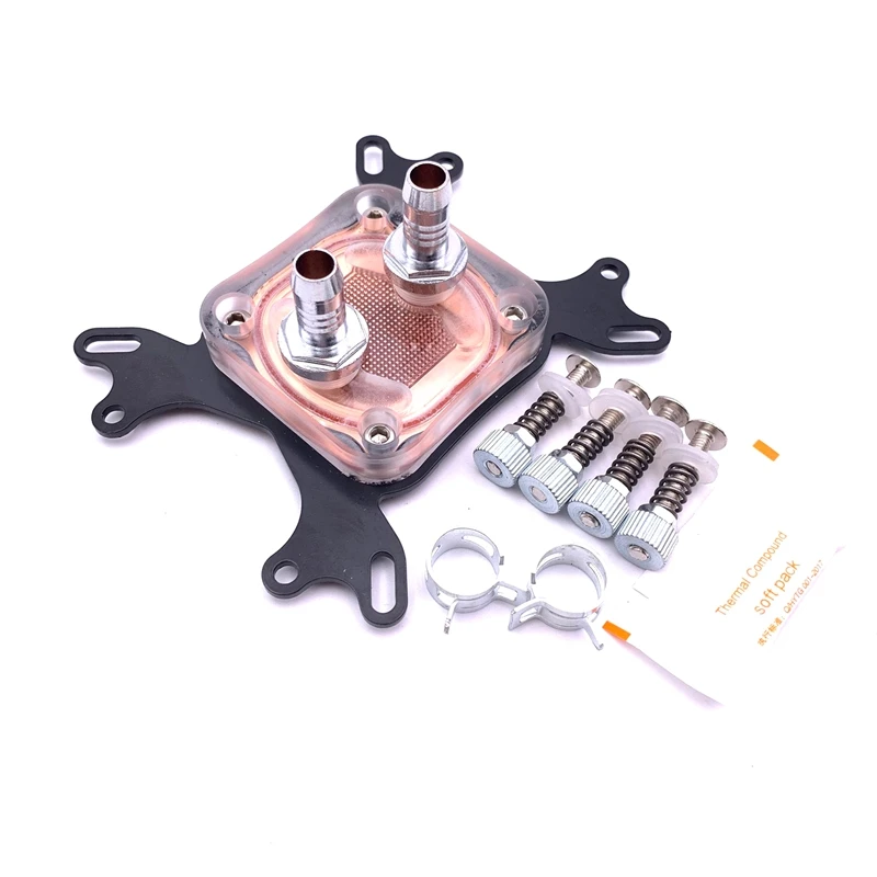 

AU42 -Computer CPU Water Cooler 50mm Transparent Cover Cooling Block for AMD PC Water Cooling