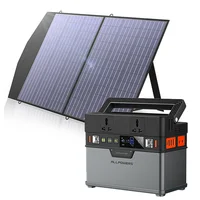220V/110V Portable Power Station 288Wh Solar Generator Emergency Backup Power With 18V 100W Foldable Solar Panel Outdoor Camping