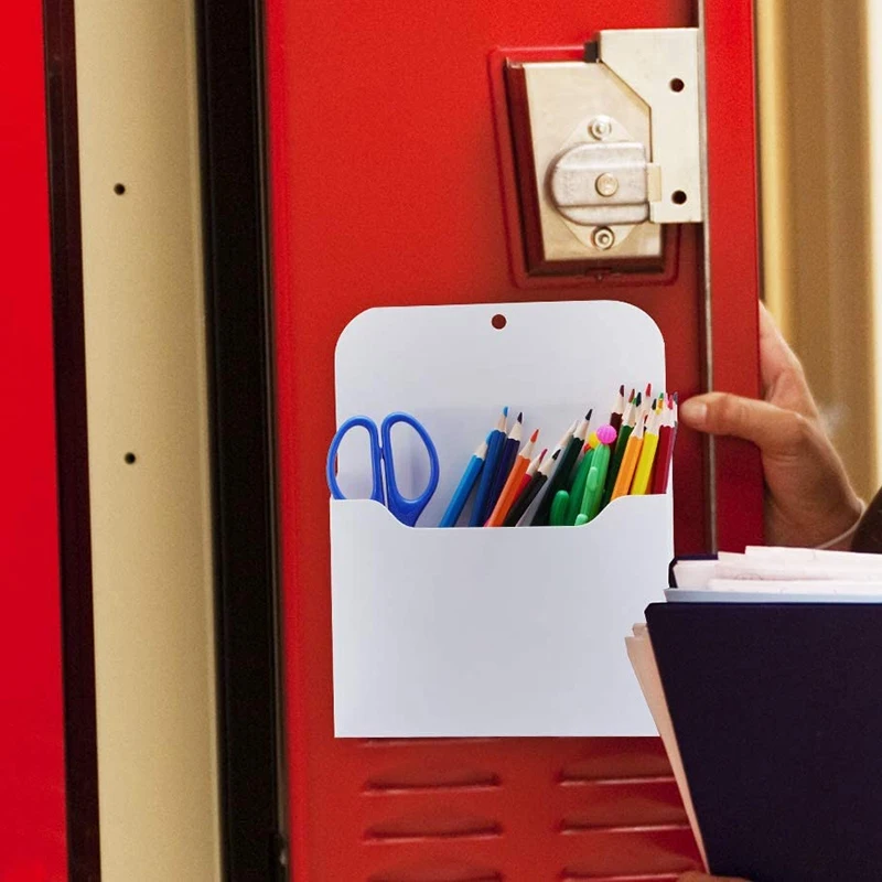 

2 Pieces netic File Holder, for Notebooks, Letter, Pen, Markers, Suitable for Whiteboard, Locker, Container (M)