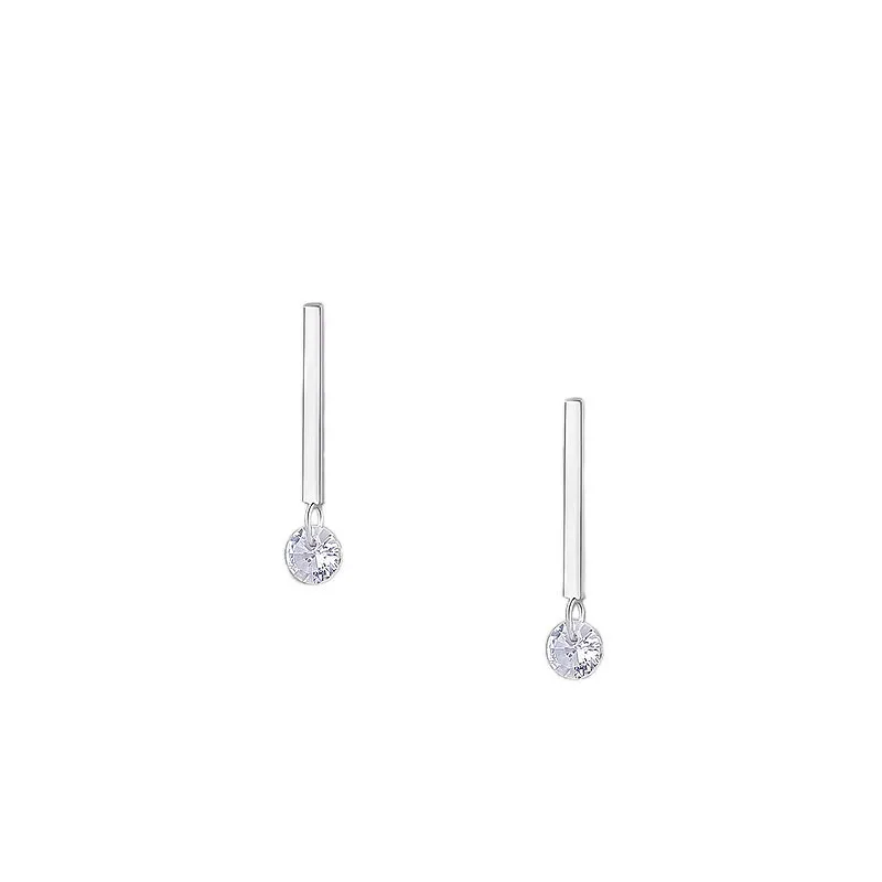 

INZATT OL Minimalist Stick Bar Zircon Stud Earrings 2018 100% 925 Sterling Silver Fine Jewelry For Women Party Trendy Accessorie
