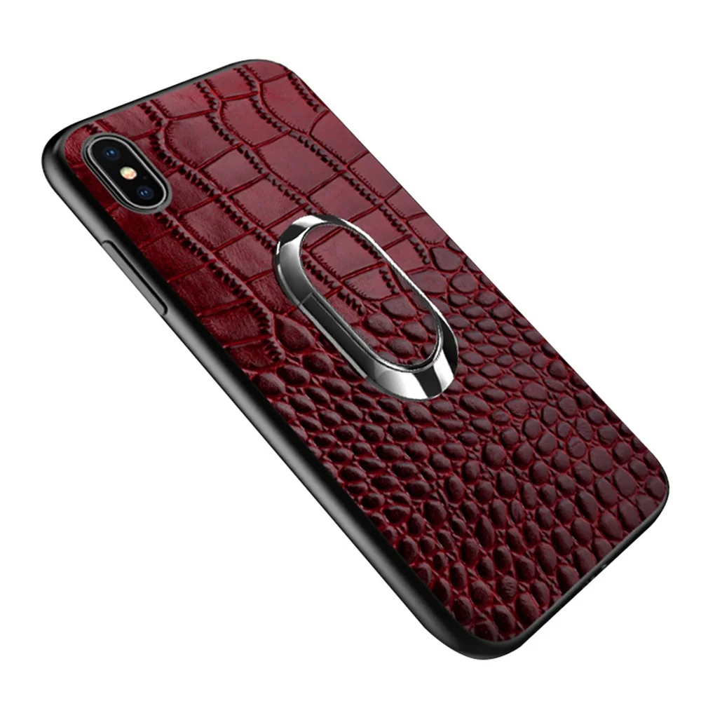 Чехол KISS с магнитным кольцом чехол для телефона iPhone XS MAX XR X 7 8 Plus из натуральной