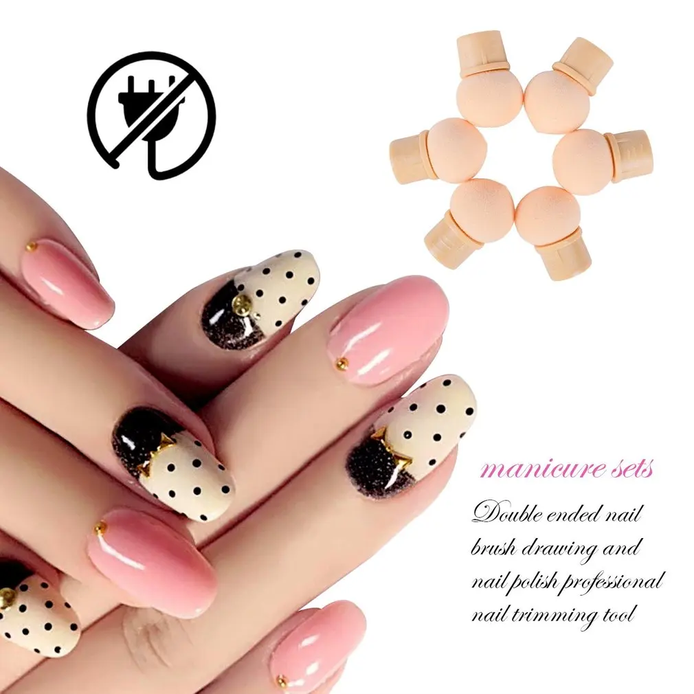 Набор для дизайна ногтей двухсторонняя точечная губка Цветущая ручка рисунок и