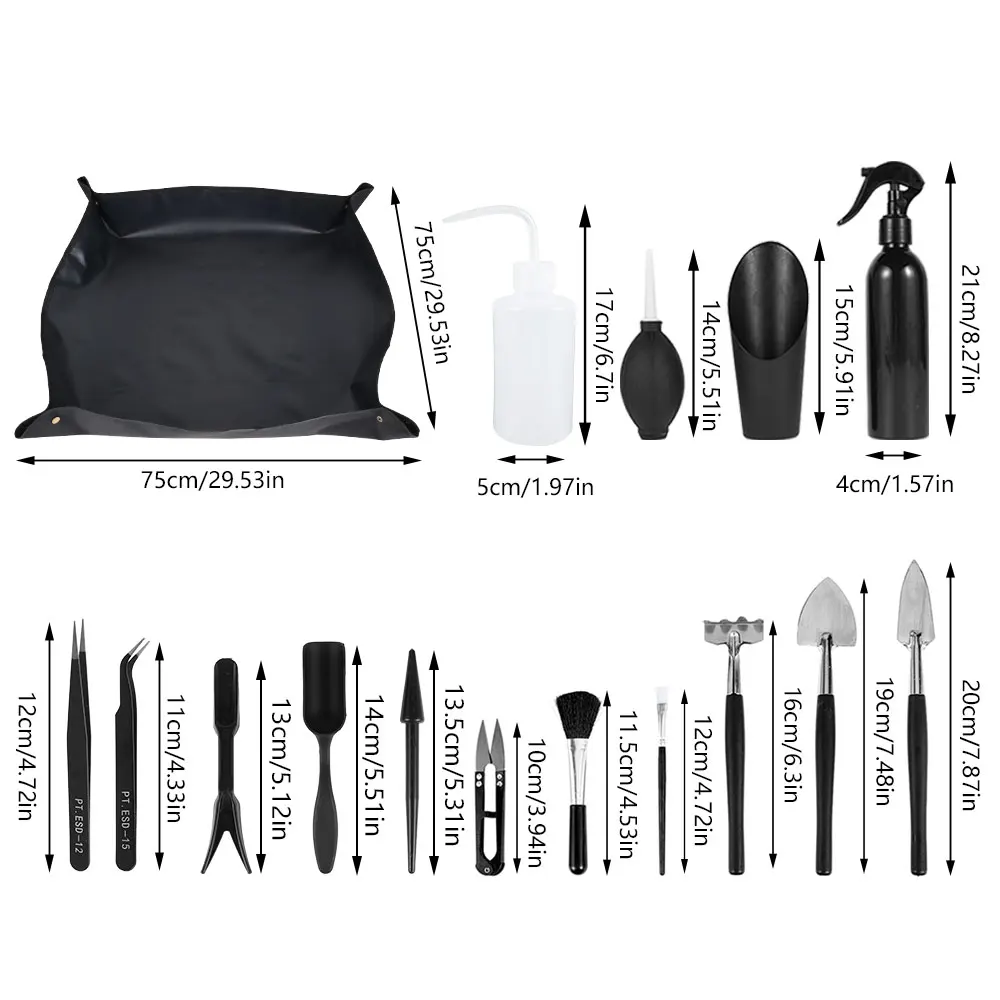 

Mini Garden Hand Tools Multi-Function Succulent Plants Tools Miniature Succulent Plants Flower Gardening Transplanting Tools Kit