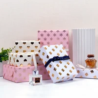 5pcs bronzing love shape gift wrapping paper birthday party valentines day gift packaging paper 50x70cm