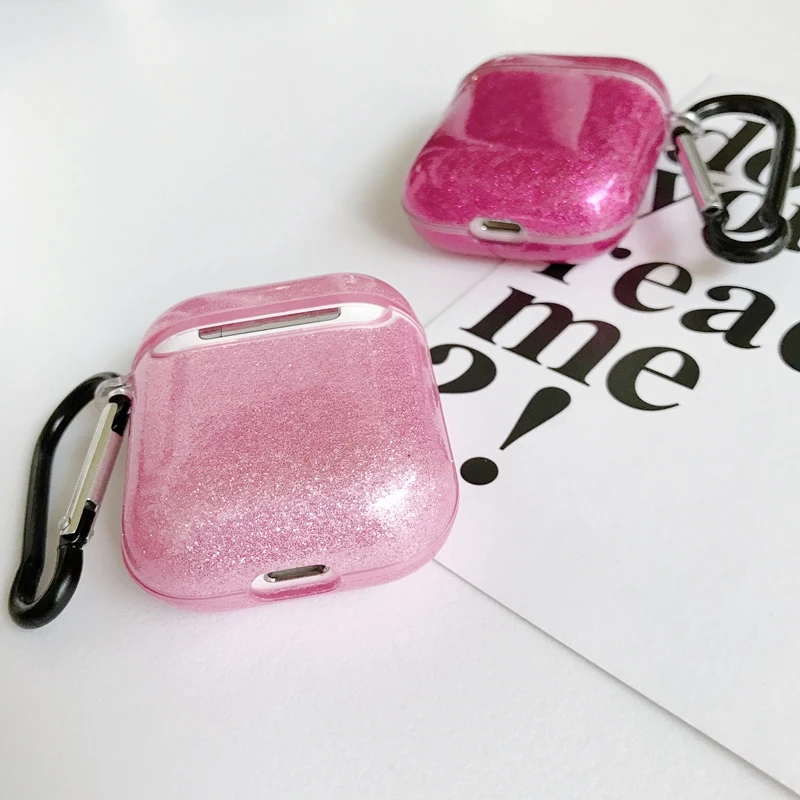 Блестящий Прозрачный Мягкий ТПУ силиконовый чехол для Apple Airpods 1 2 беспроводной
