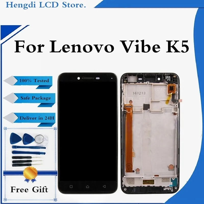 Для Lenovo Vibe k5 A6020A40 ЖК-дисплей Сенсорная панель дигитайзер в сборе с рамкой