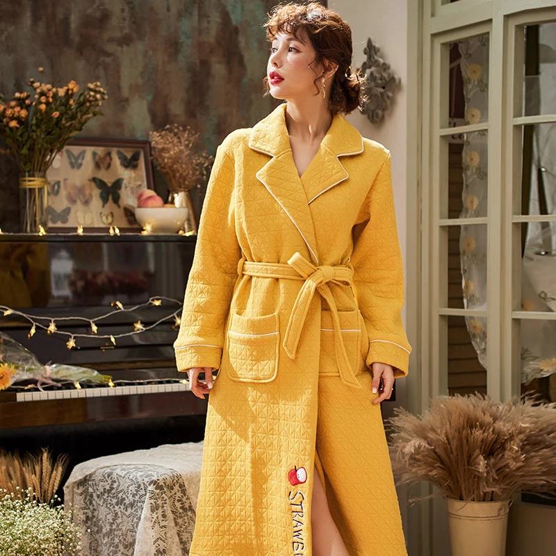 Женский халат пижама утепленный с длинным рукавом 100% натуральный хлопок зимний