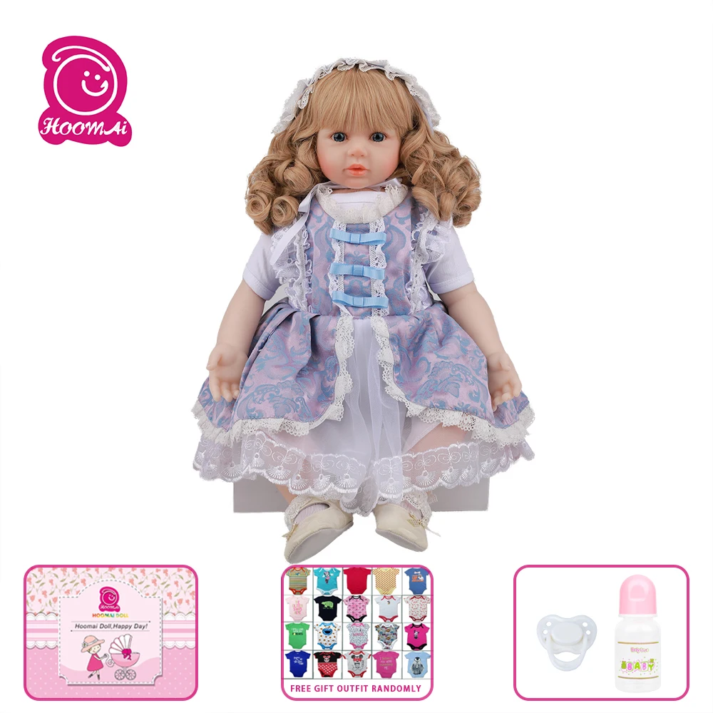 60 см новый дизайн Reborn Babies Dolls Реалистичная ткань тела модная принцесса платье