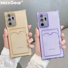 Роскошный чехол-кошелек с отделением для карт для Samsung Galaxy A32 5G A52 A12 A02 A72 A42 Note 20 S21 Ultra S20 FE S10 Plus, прозрачный чехол