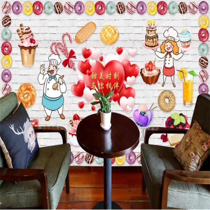 На заказ теплая Милая выпечка десерт магазин промышленное украшение фон