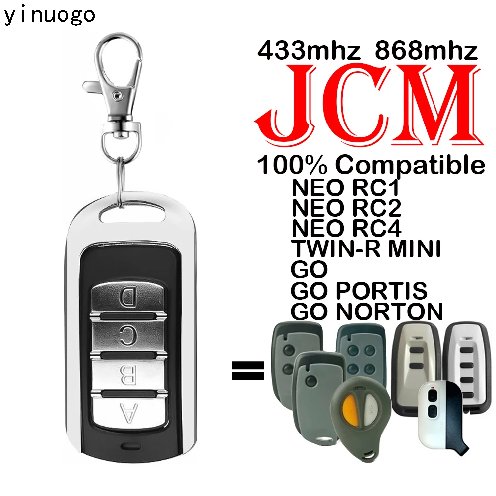 

JCM NEO RC1,RC2,RC4,TWIN-R MINI 433 МГц дистанционное управление гаражными дверями JCM TECH GO,GO PORTIS,GO Нортон 868 МГц дистанционное управление воротами