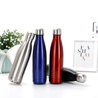 500750ml double wall insulated vacuum flask water bottle insulation cup coke bottle shape stainless steel vacuum thermos cup
