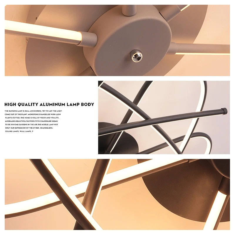 

Modern Living Room LED Ceiling Lamp Lighting Nordic Flower Shape White/Black Inlaid Lamps Ceiling Lamp For Bedroom Dining Room