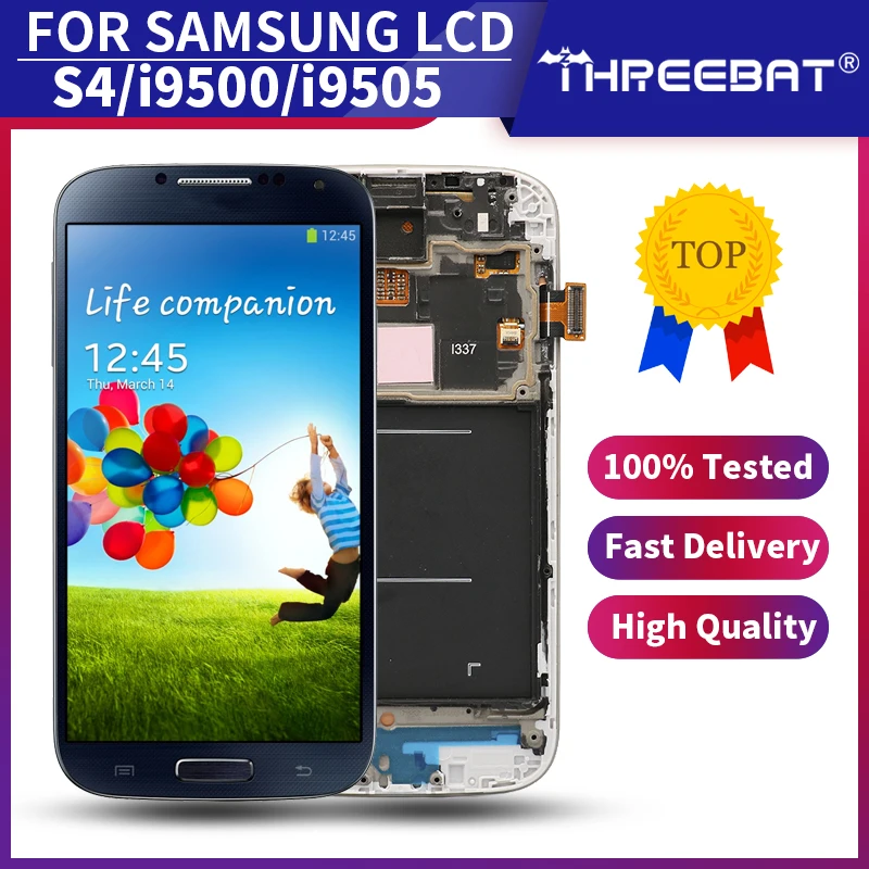 Супер AMOLED ЖК дисплей для Samsung Galaxy S4 i9506 i9500 i9505 i337 сенсорный экран с рамкой