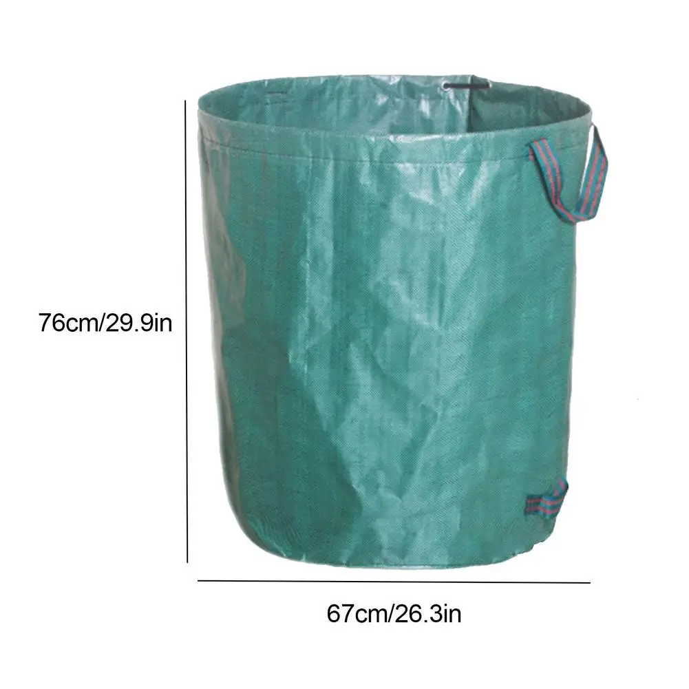 

2pcs Portable Large Garden Woven Bag Waste Refuse Rubbish Grass Recycling Weight Limit Of 50KGs Flexible Plastic Band