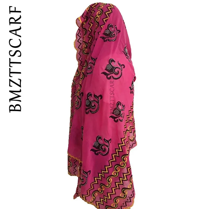Новый Африканский женский шифоновый шарф большой мусульманский с вышивкой для